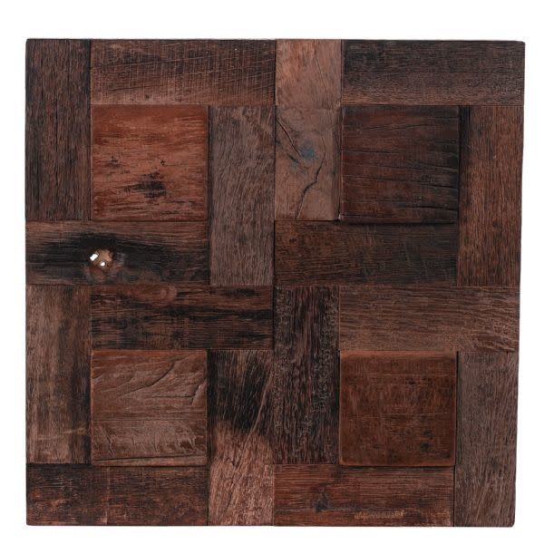 SQ RECYCLED BOAT WOOD 12 X 12'' SQ, REG $21.99