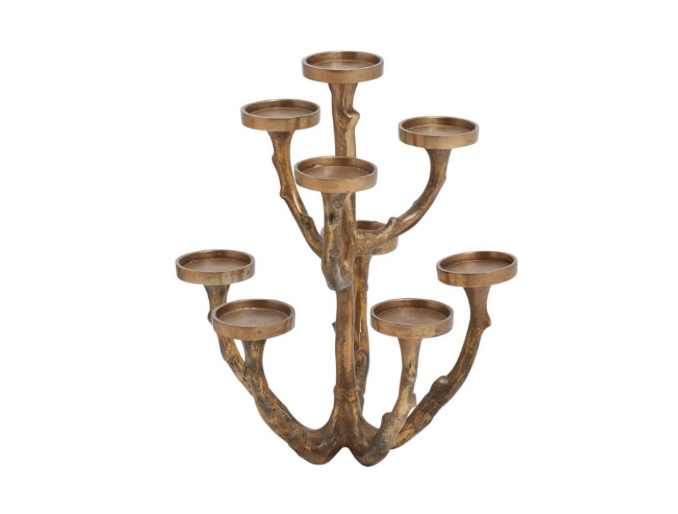 17.75”H X 15.5” GOLD CRESSIDA CANDELABRA