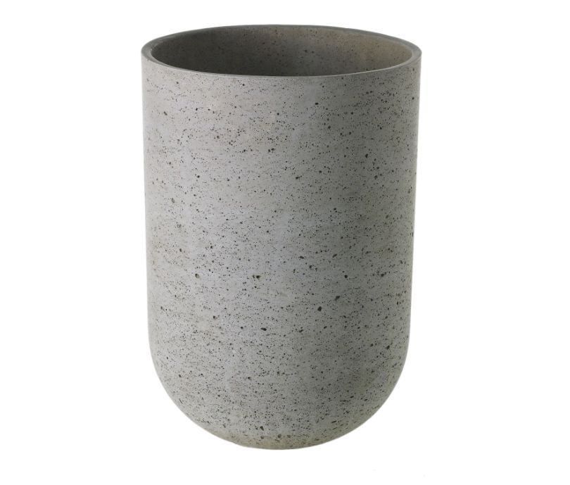 20”H X 13.75” GREY FIBER GLASS SEAPORT PLANTER
