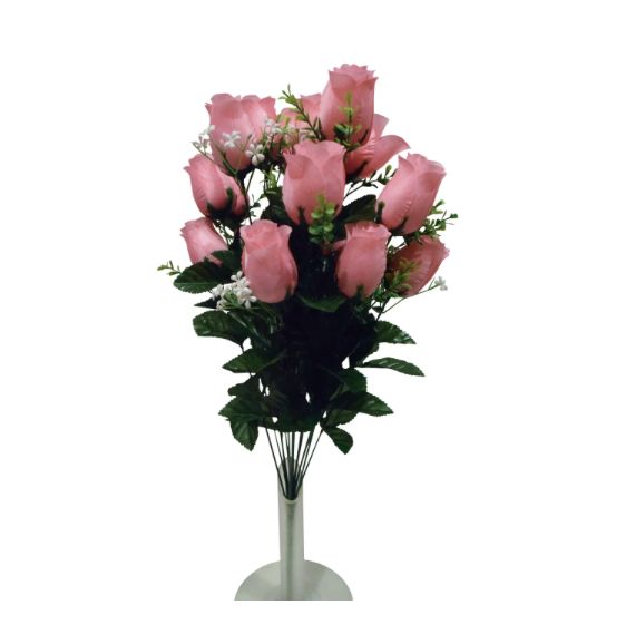 24" PINK ROSE BUSH, 18 HEADS, reg $10.99, 30% off