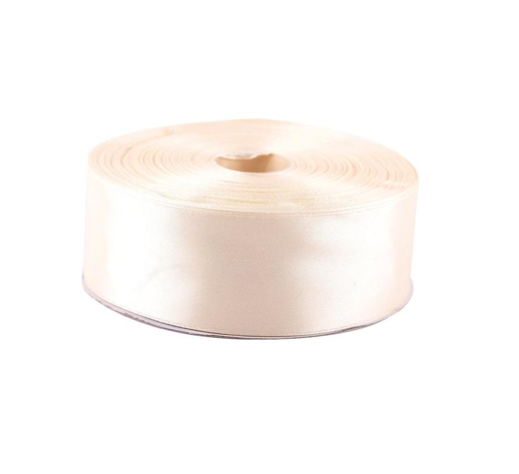 1  1/2" X 50 YDS DOUBLE FACE IVORY RIBBON, REG $13.99