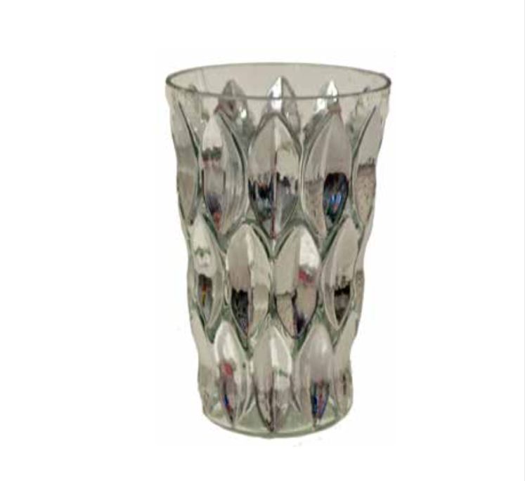 75% off was $3.99 now $0.99.  4.25”H X 2.5” SILVER REFLECTION VOTIVE