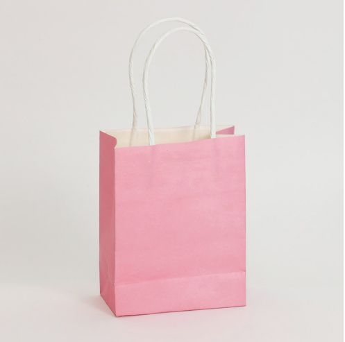 PINK PAPER TOTE TREAT BAG 4.5"X5.5"X2.25"