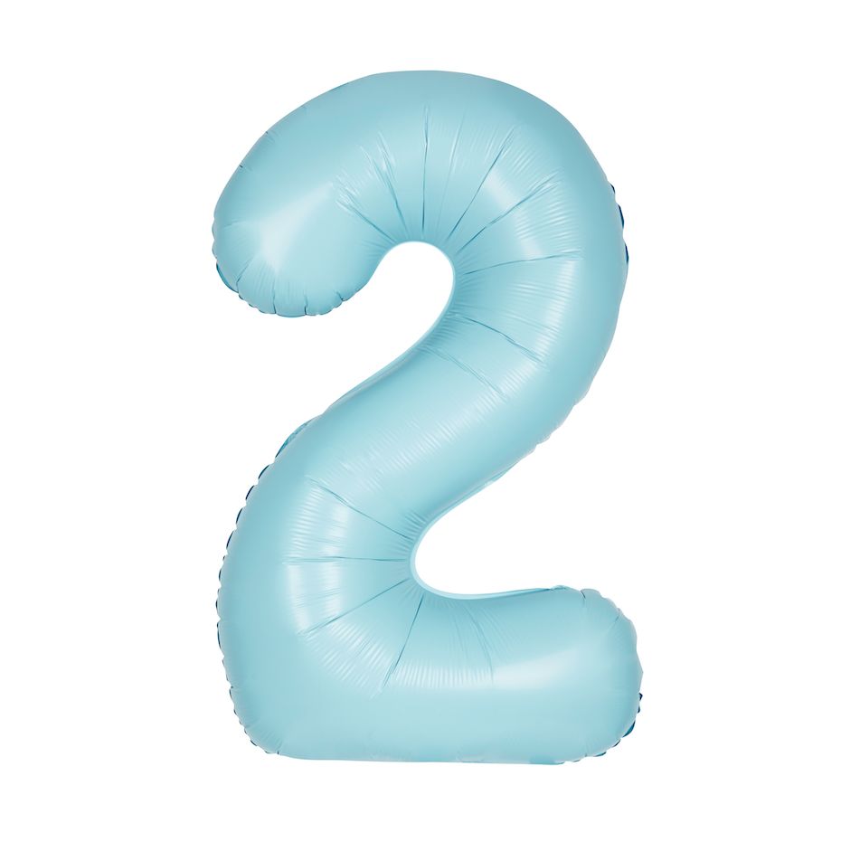 34" MATTE BLUE FOIL BALLOON NUMBER- 2