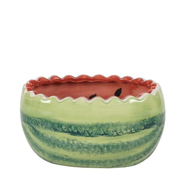 60% off was $9 now $3.59. OVAL WATERMELON POTTERY 6" X 4 X 3.2"