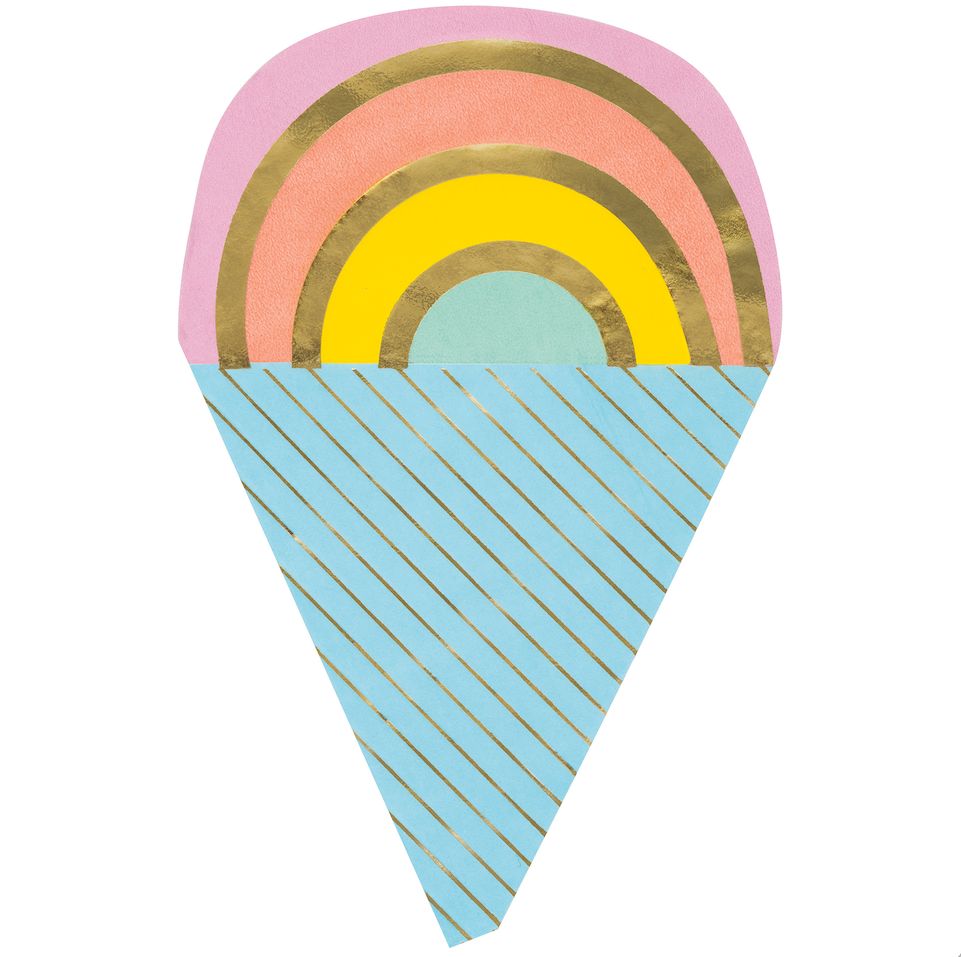 16 PASTEL ICE CREAM SHAPE NAPKINS