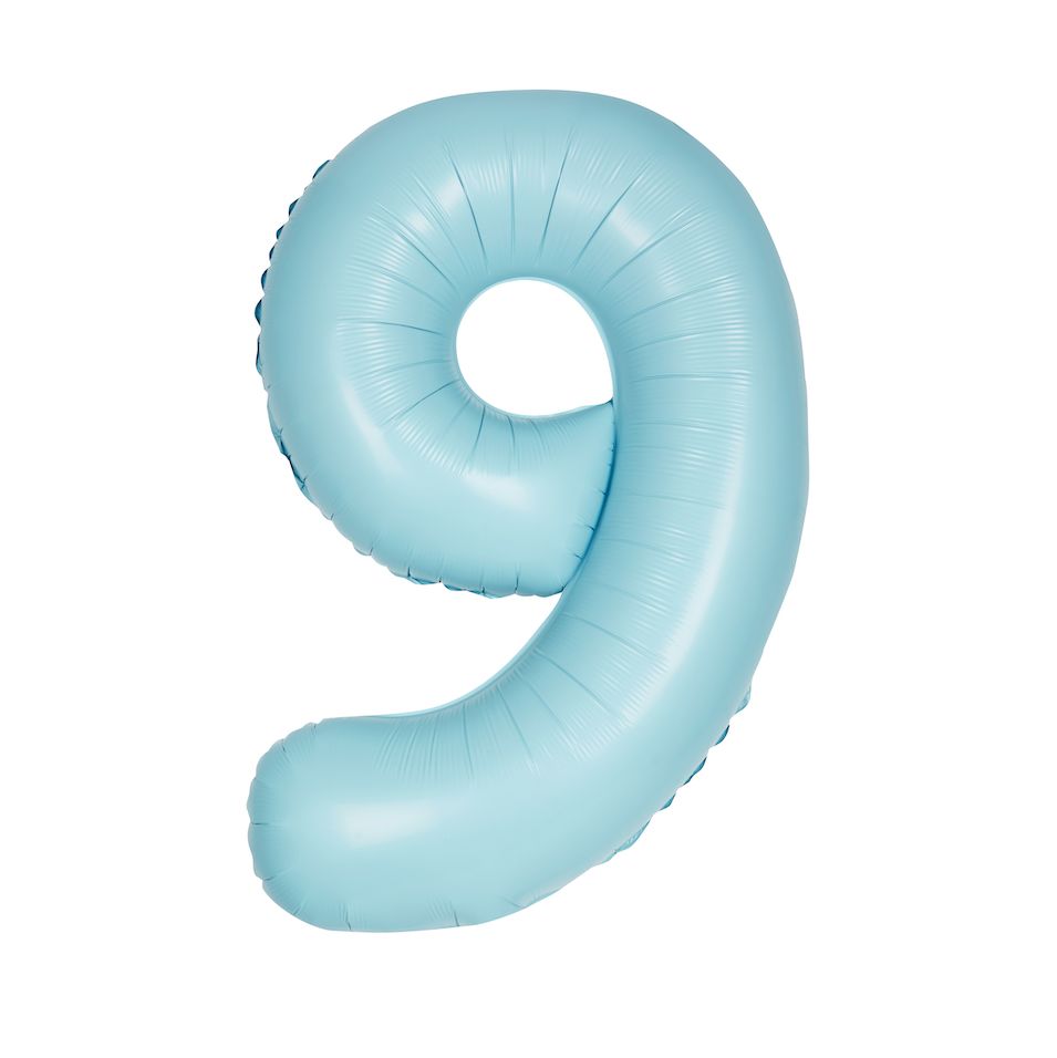 34" MATTE BLUE FOIL BALLOON NUMBER- 9