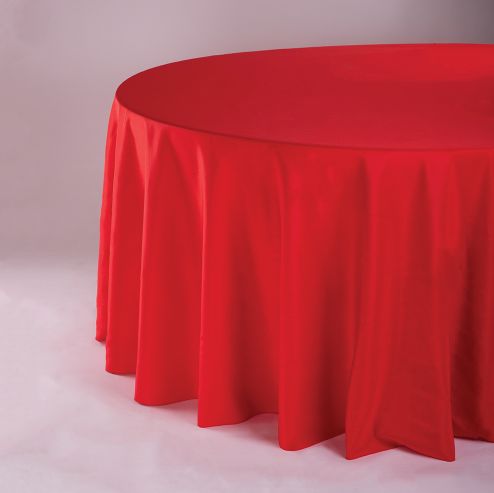 120" ROUND TABLECLOTH, RED ND