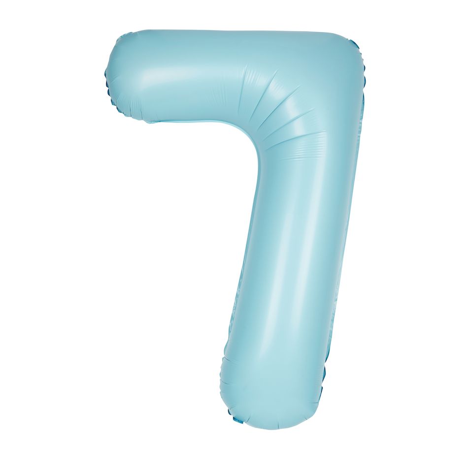 34" MATTE BLUE FOIL BALLOON NUMBER- 7