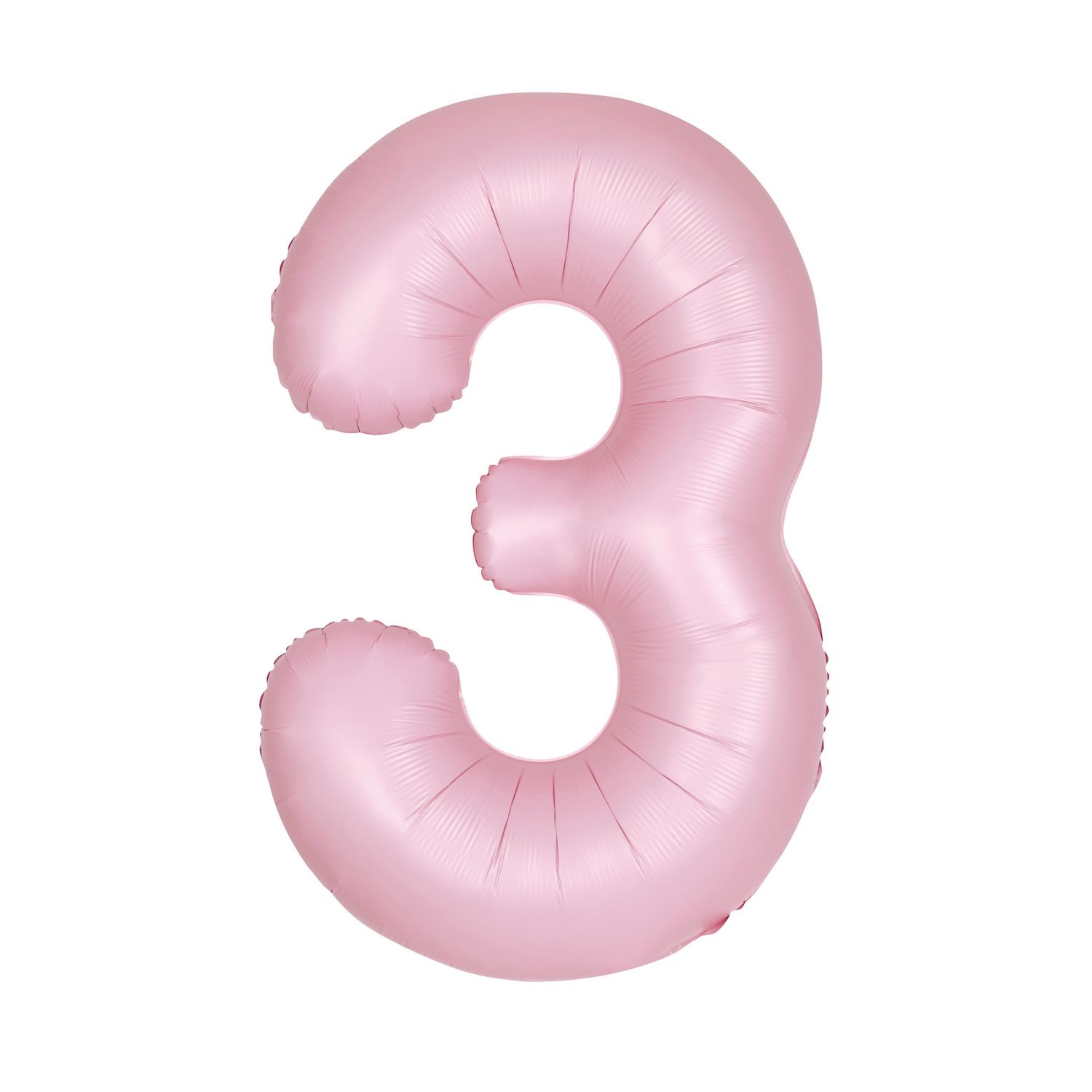 34" MATTE PINK FOIL BALLOON NUMBER -3