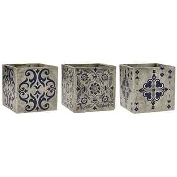4.75" BLUE MOSAIC CERAMIC CUBE, reg $6.99