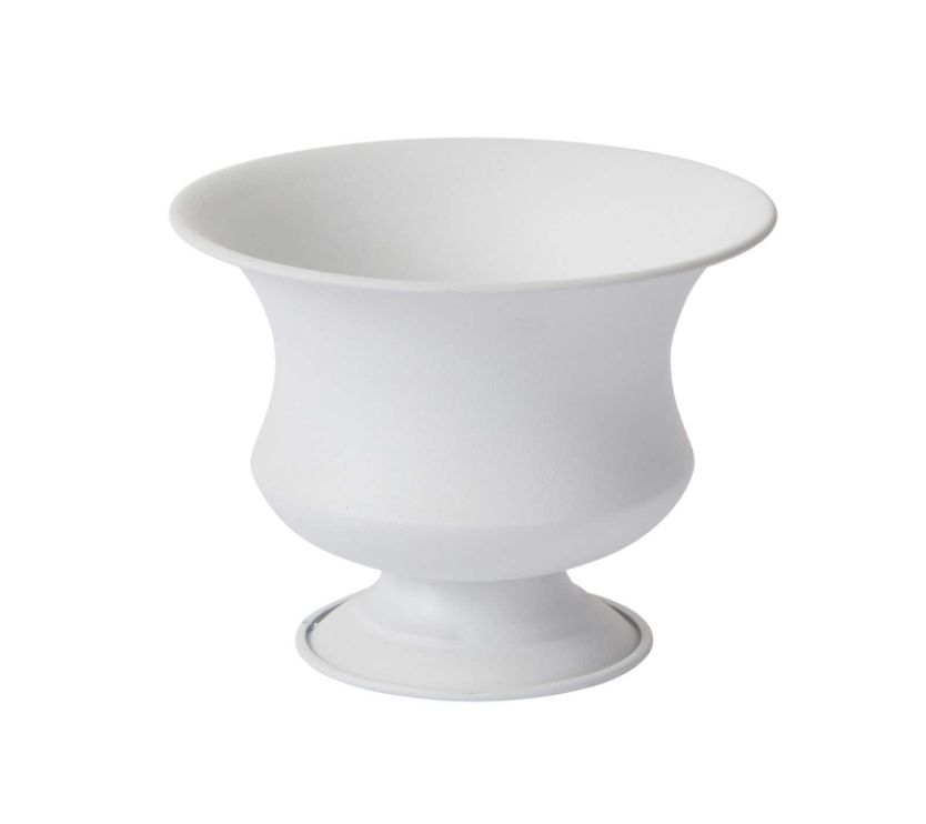 6.25”H X 8.25” WHITE METAL SYDNEY URN