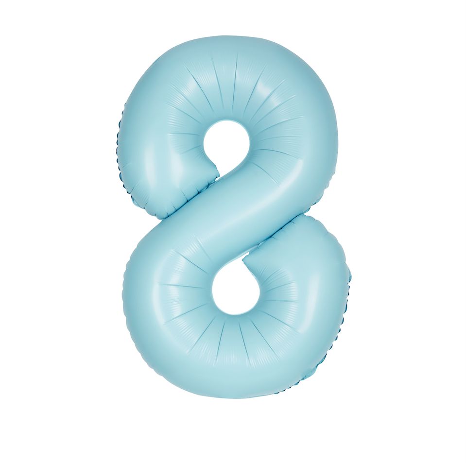 34" MATTE BLUE FOIL BALLOON NUMBER- 8
