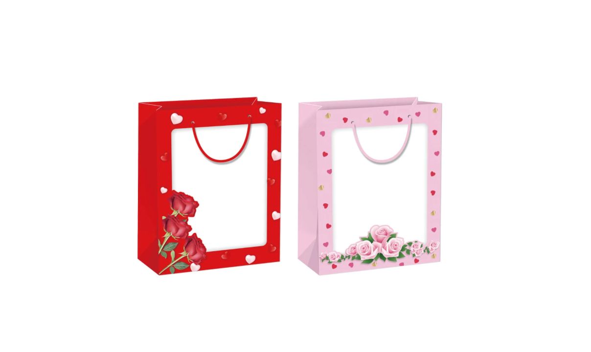 8 X 10 .6 X 6" PRINTED WINDOW BAG (price per each, box has assortment)