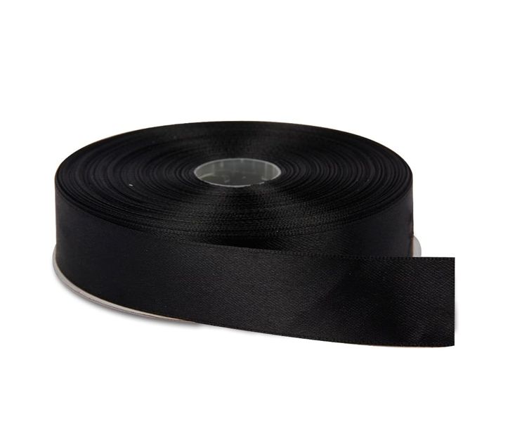 1" DOUBLE FACE BLACK RIBBON, 50 YDS, REG $9.99