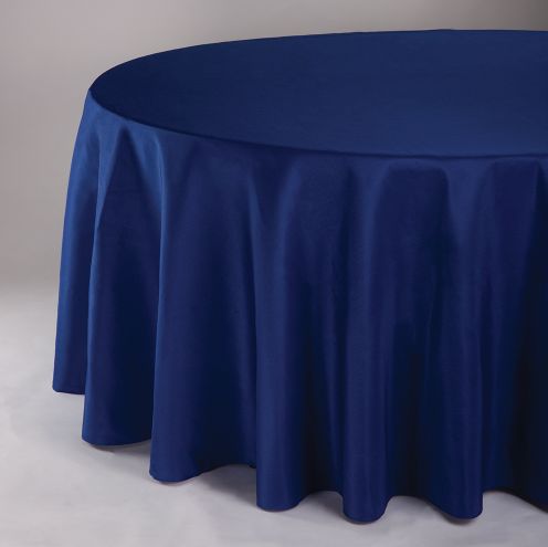 120” ROUND ROYAL BLUE POLYESTER TABLECLOTH ND
