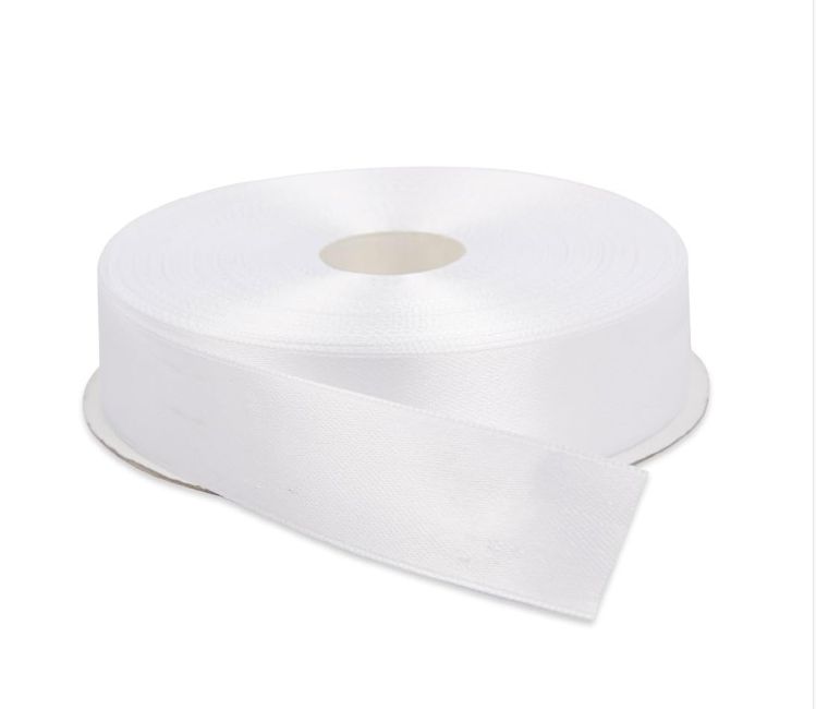 1 " DOUBLE FACE SATIN WHITE RIBBON, 50 YDS, REG $9.99
