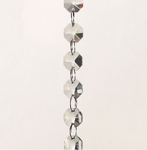 16MM OCTAGON CRYSTAL STRAND 8 FT LONG, reg $21.99