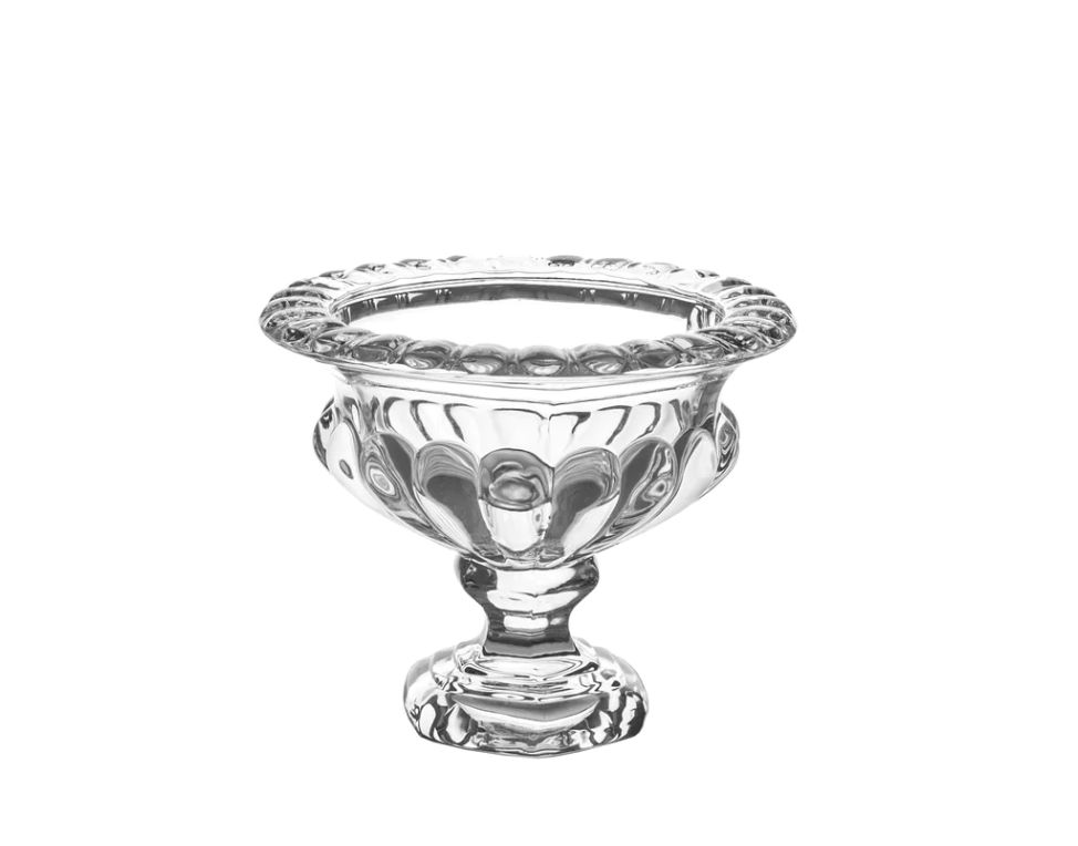 6.5”H X 8” THICK GLASS COMPOTE
