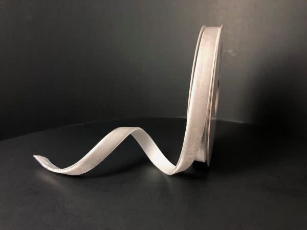 3/8” X 10 GREY YARDS WOVEN VINTAGE VELVET RIBBON