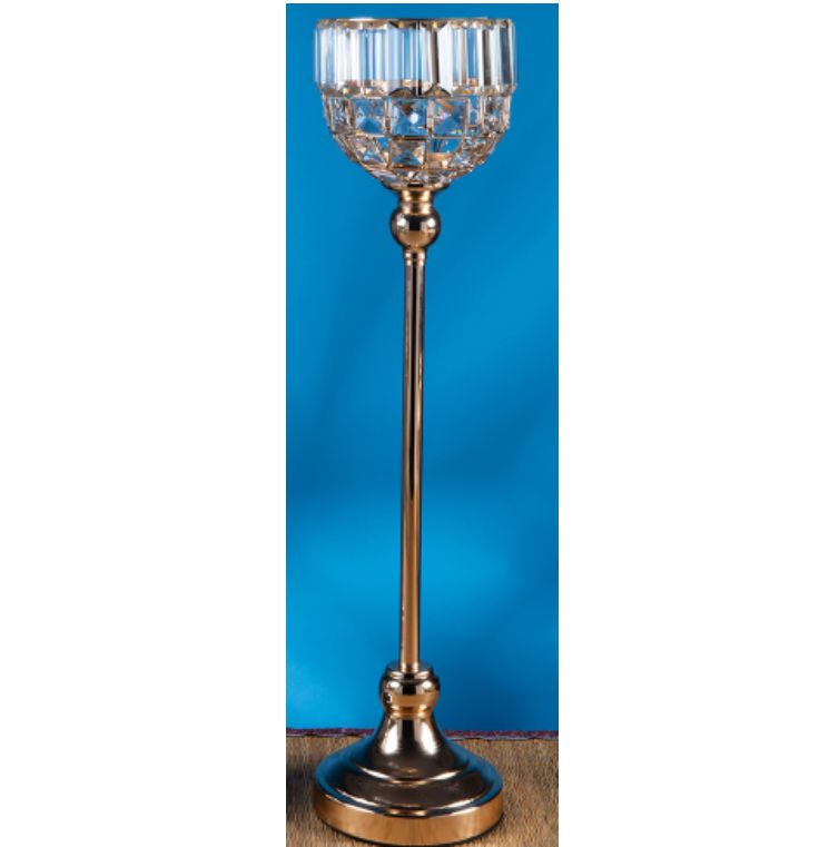 50% off was $39 now $19.49. 25" CRYSTAL BOWL CANDLE HOLDER STAND