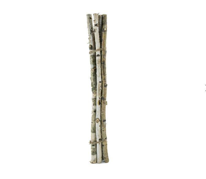 48”H X 1.6” BIRCH WOOD STICKS (5 STICKS PER PACK)