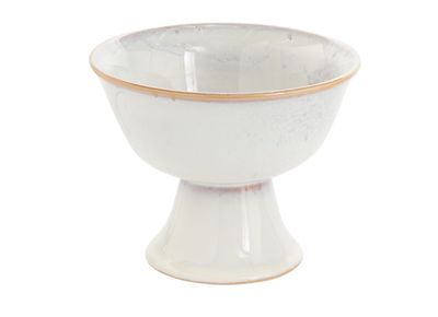 5.25"H X 7" OFF-WHITE CERAMIC JULIAN COMPOTE
