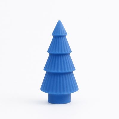 14.6”H X 7.1” BLUE GLASS CHRISTMAS TREE, $24.99 nd