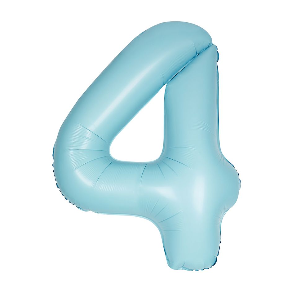 34" MATTE BLUE FOIL BALLOON NUMBER- 4
