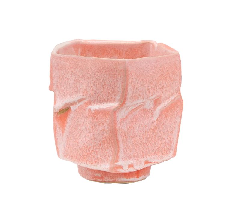 5.5” X 5.5” CORAL PINK ASTRO PLANTER 50% off was $14 now  $7.