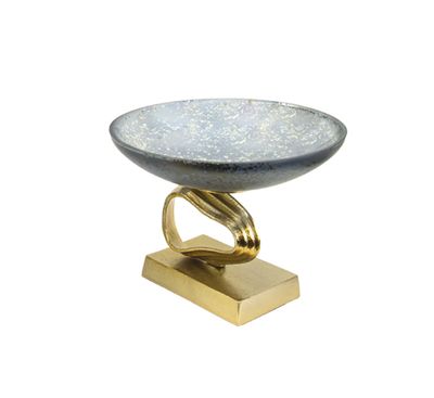 50% off was $85 now $42.50. 7.75”H X 10” GLAM GLASS WITH CHAMPAGNE STAND