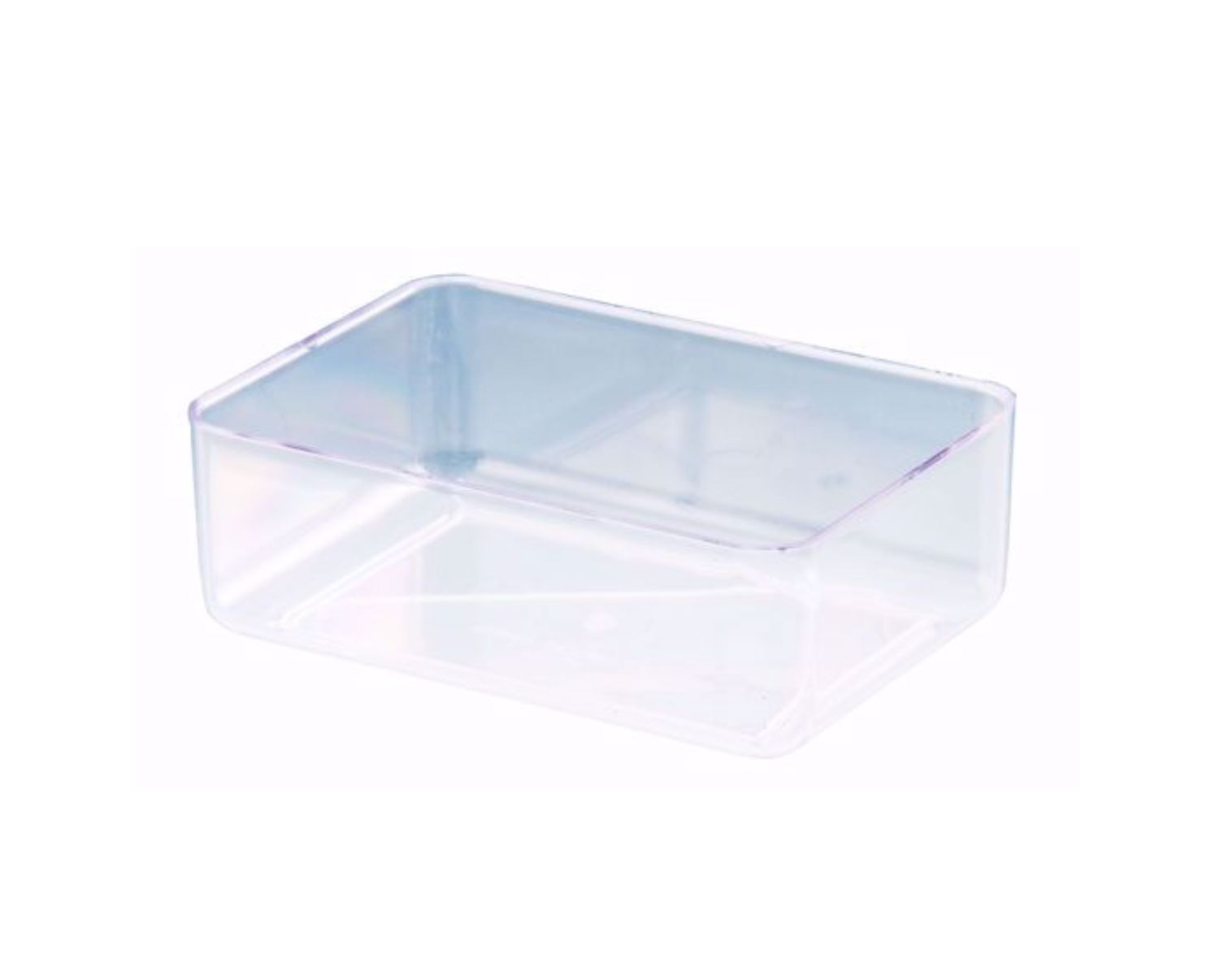 HALF BRICK 1.75" X 6" X 4" CLEAR PLASTIC TRAY