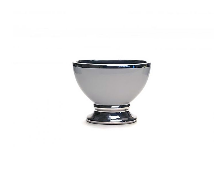 40% off was $25 now $15. 8”H X 9.5”L X 5”W CERAMIC OVAL COMPOTE VASE SILVER