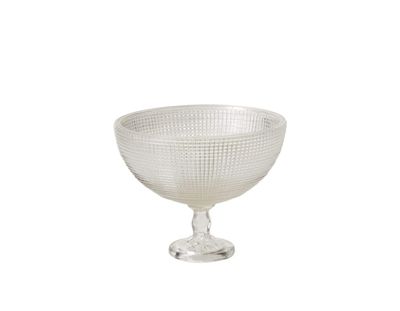 7.5”h x 8.75” CLEAR GLASS OPULENT COMPOTE