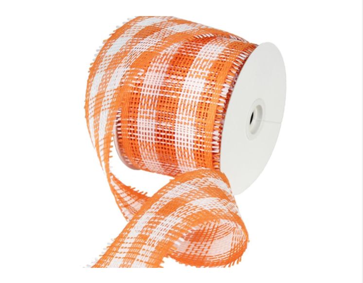 4" X 20YD WOVEN CHECK MESH ORANGE/WHT, reg $8.99