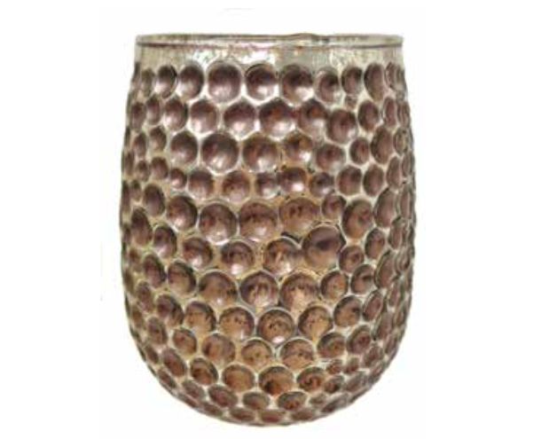 75% off was $6.99 now $1.75.  3.5”H X 3” ANTIQUE GOLD DIMPLE VOTIVE