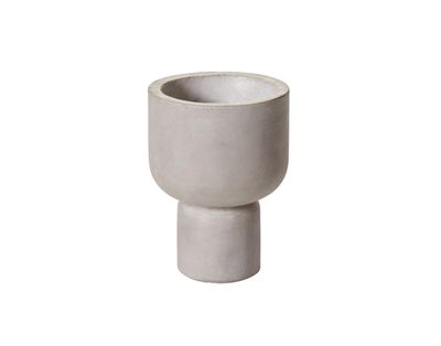 8.75”H X 6.5” GREY CONCRETE FRESNO PLANTER