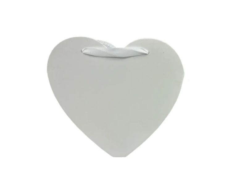 9" X 8.5" X 3.5" WHITE HEART BOX- SMALL