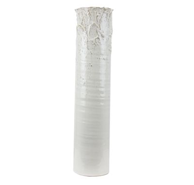 40% off was $40 now $24. 22.5”H X 5.5” ASPEN WHITE CERAMIC PLANTERS
