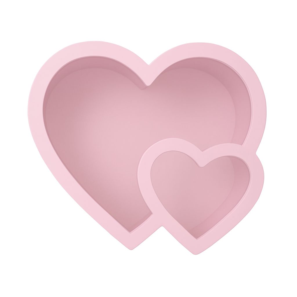 12" x 10.5" x 4" PINK DOUBLE HEART BOX WITH LID, reg $12.99