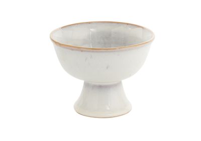 4.25"H X 6" OFF-WHITE CERAMIC JULIAN COMPOTE
