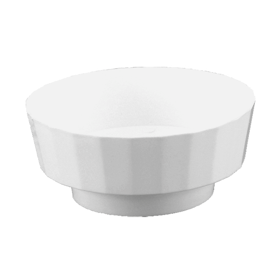 3.5"H X 9" CENTERPIECE PLASTIC WHITE PLANTER