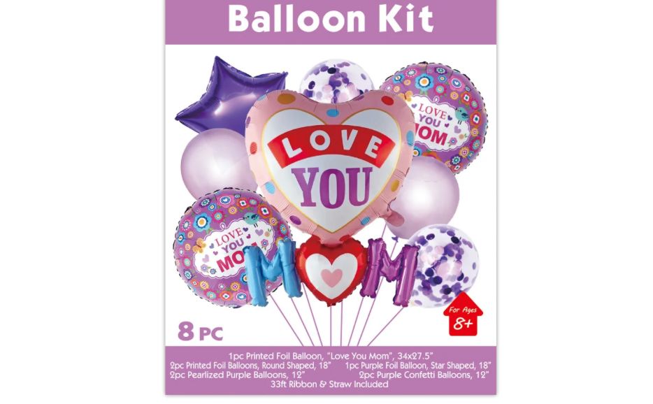 “LOVE YOU MOM” BALLOON KIT