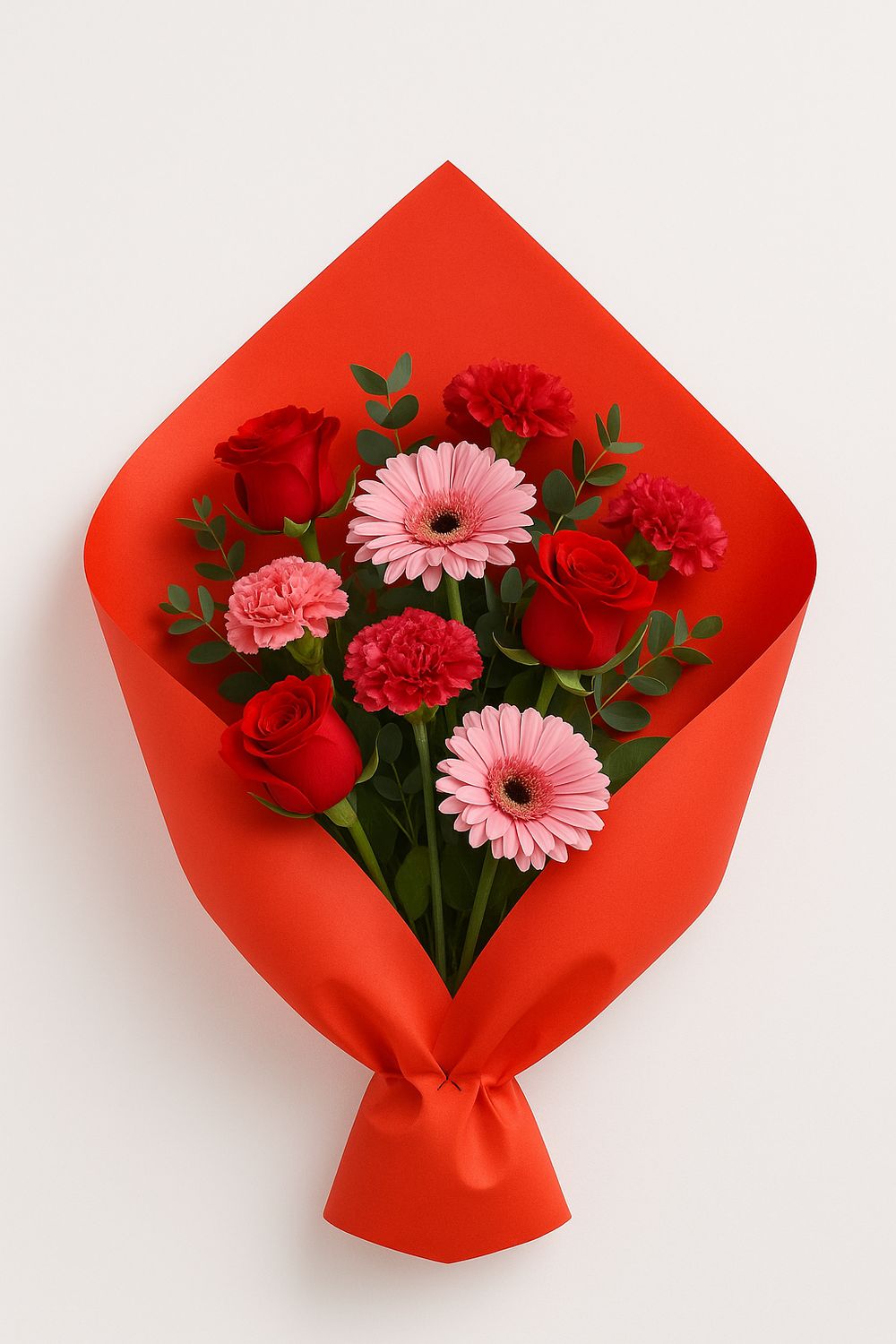22.5" x 22.5" RED FLOWER PAPER 20 PCS