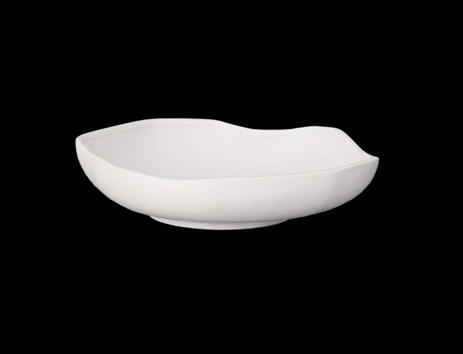 4.25” X 17.5” LOW CERMIC MATTE WHIE POT VASE