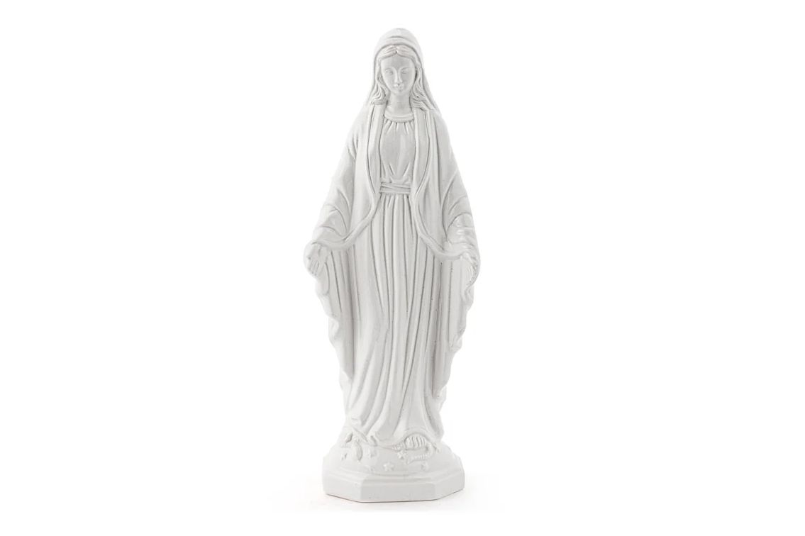 9.5" VIRGIN MARY , WHITE