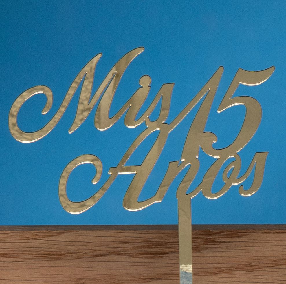 4.5"W X 3"H- GOLD ACRYLIC "MIS 15" PICK