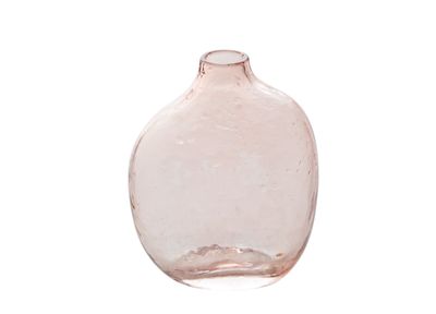 4.25”H X 2.25” PINK GLASS BRIELLE BUDVASE