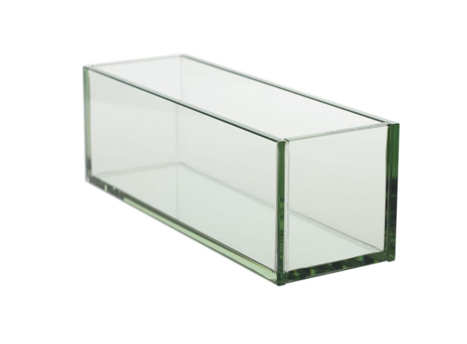 50% off was $33 now $16.50. 4”h x 4” x 12”L CLEAR PLATED GLASS PLATE GLASS