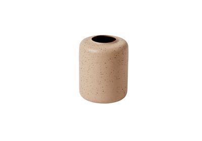 5”H X 4” TAN METAL ASMARA BUDVASE